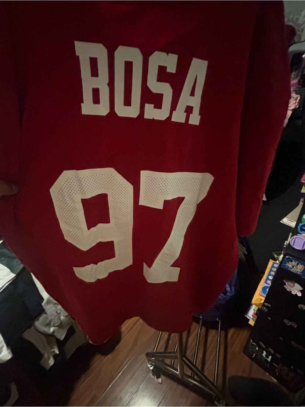 Nike Red Crewneck Sweatshirt with White BOSA 97 Graphic